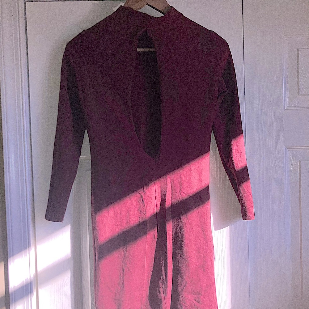 Slit back American apparel bodycon dress maroon color L